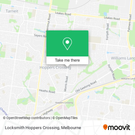 Locksmith Hoppers Crossing map