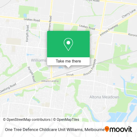 Mapa One Tree Defence Childcare Unit Williams