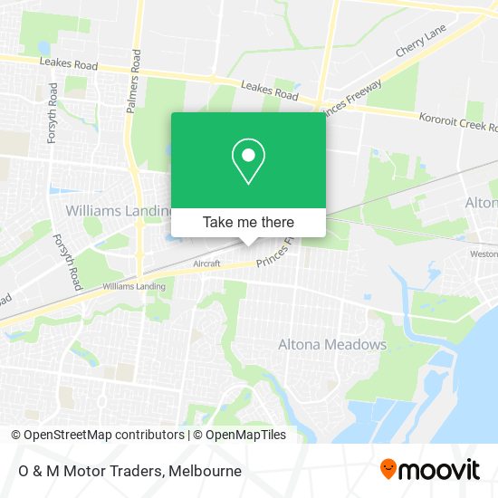 O & M Motor Traders map