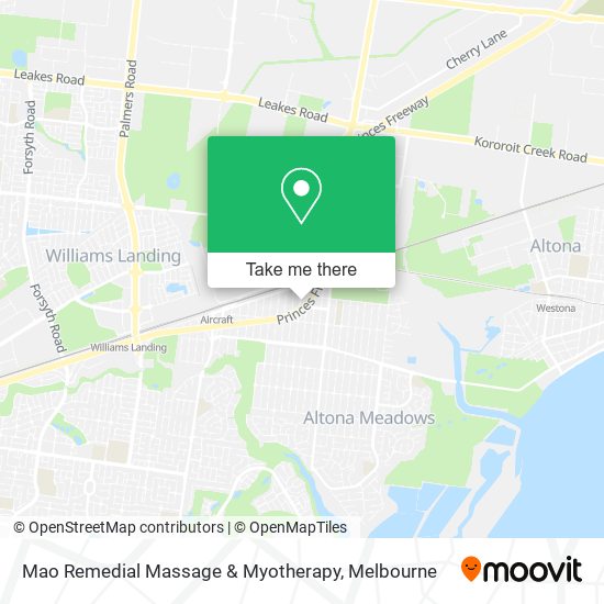 Mao Remedial Massage & Myotherapy map
