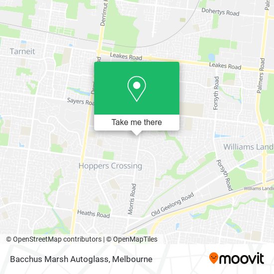 Bacchus Marsh Autoglass map