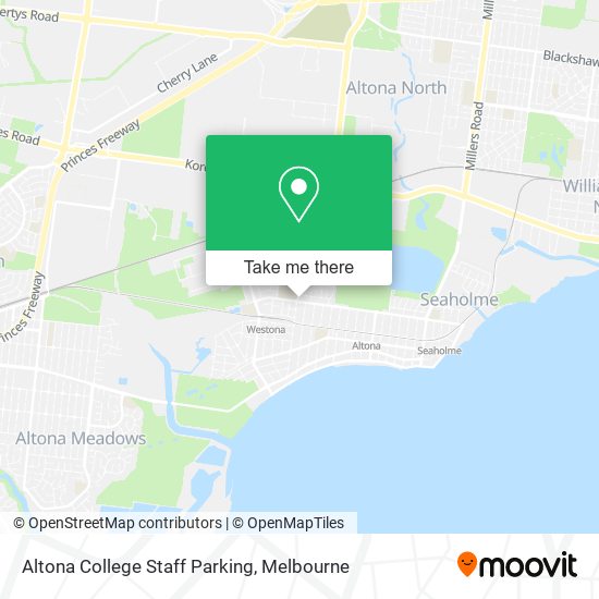 Altona College Staff Parking map