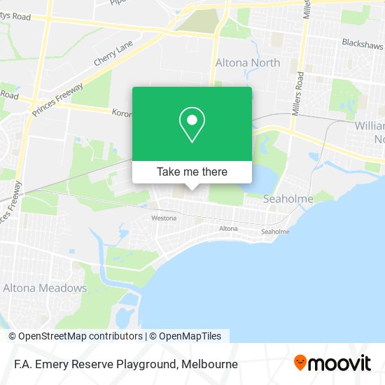 F.A. Emery Reserve Playground map