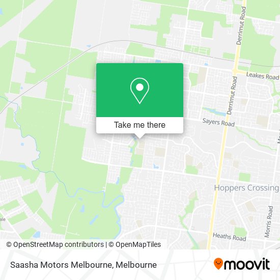 Saasha Motors Melbourne map