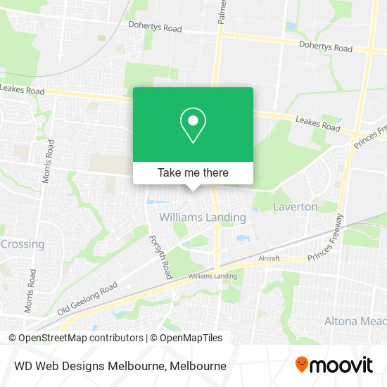 WD Web Designs Melbourne map