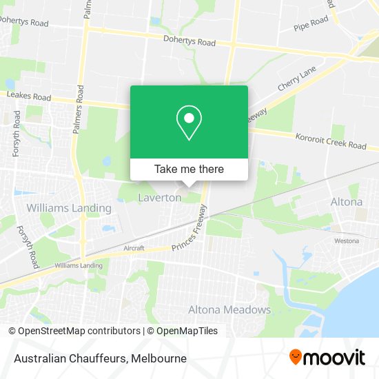 Mapa Australian Chauffeurs