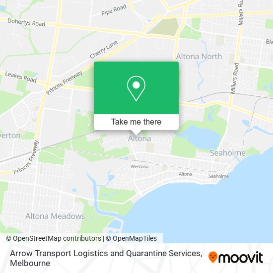 Mapa Arrow Transport Logistics and Quarantine Services