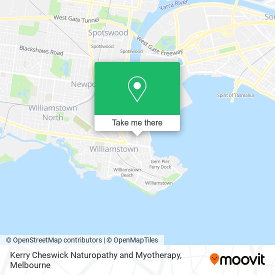 Kerry Cheswick Naturopathy and Myotherapy map