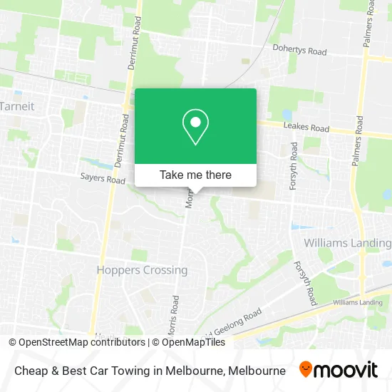 Cheap & Best Car Towing in Melbourne map
