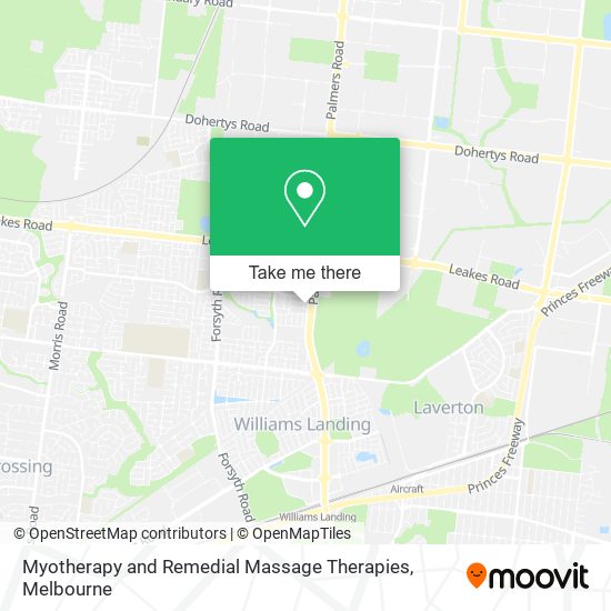 Myotherapy and Remedial Massage Therapies map