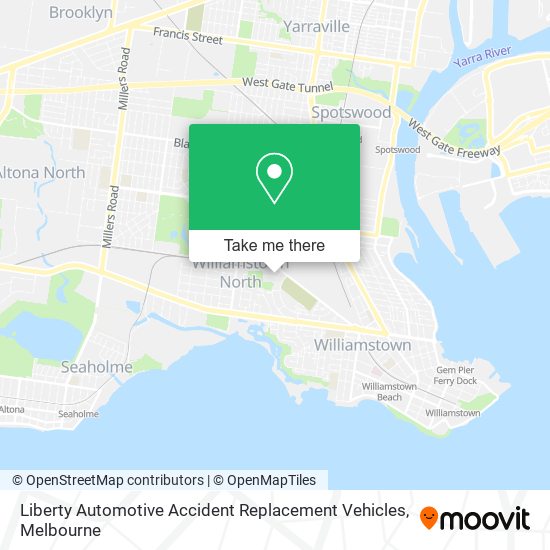 Liberty Automotive Accident Replacement Vehicles map