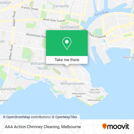 AAA Action Chimney Cleaning map