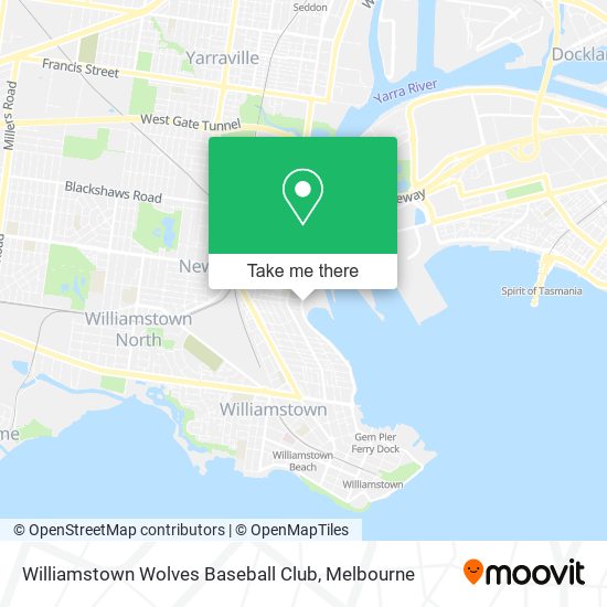 Williamstown Wolves Baseball Club map