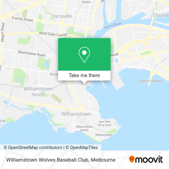 Mapa Williamstown Wolves Baseball Club
