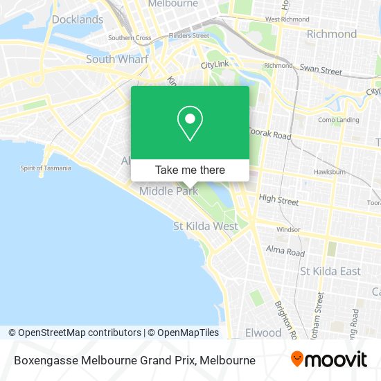 Mapa Boxengasse Melbourne Grand Prix