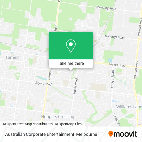 Australian Corporate Entertainment map