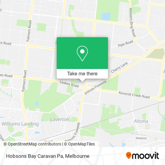 Hobsons Bay Caravan Pa map