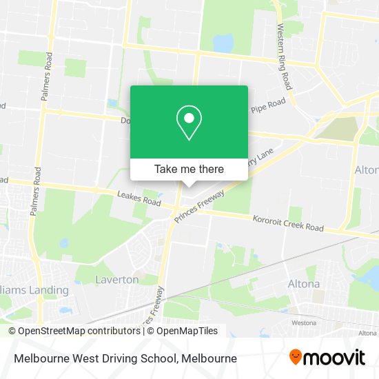 Melbourne West Driving School map