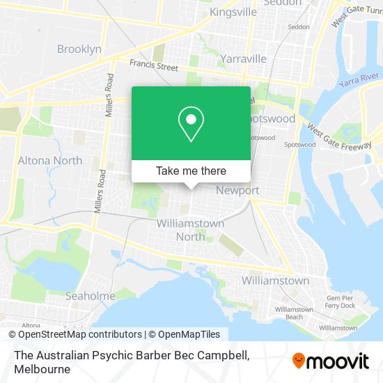 The Australian Psychic Barber Bec Campbell map