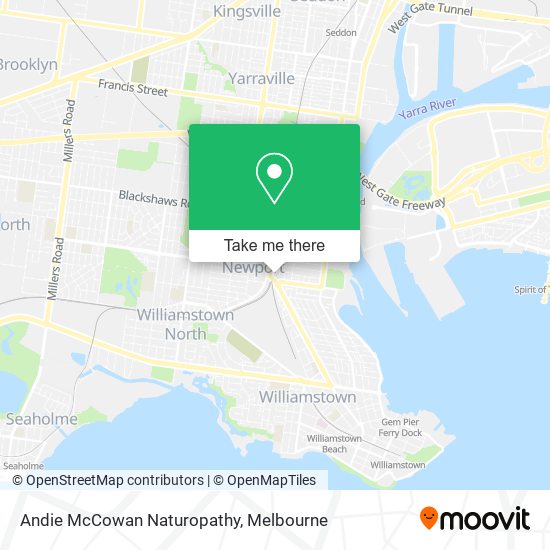Andie McCowan Naturopathy map