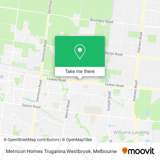 Metricon Homes Truganina Westbrook map