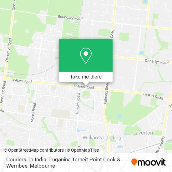 Couriers To India Truganina Tarneit Point Cook & Werribee map