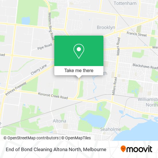 End of Bond Cleaning Altona North map