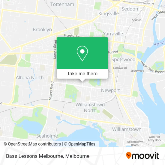 Mapa Bass Lessons Melbourne