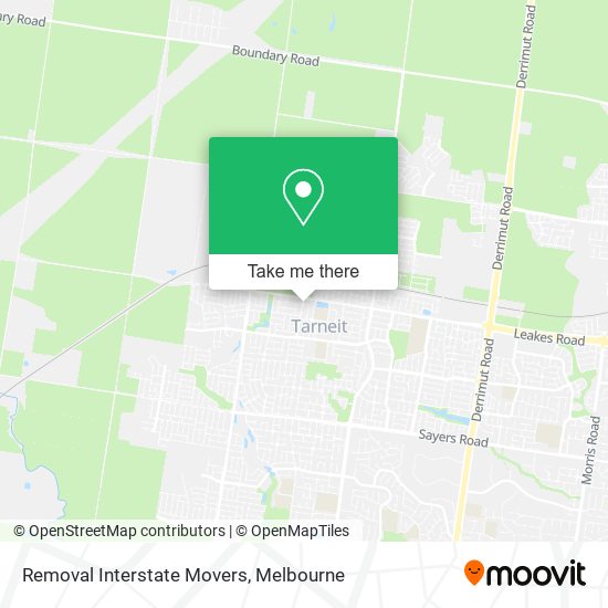 Removal Interstate Movers map
