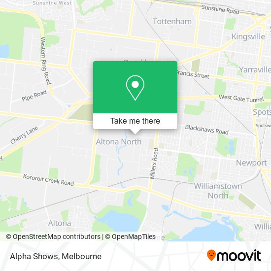 Alpha Shows map