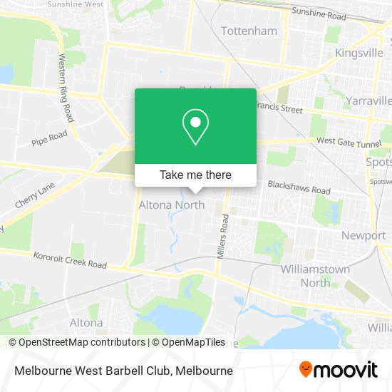 Melbourne West Barbell Club map