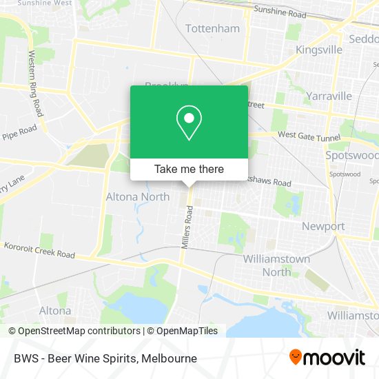 BWS - Beer Wine Spirits map