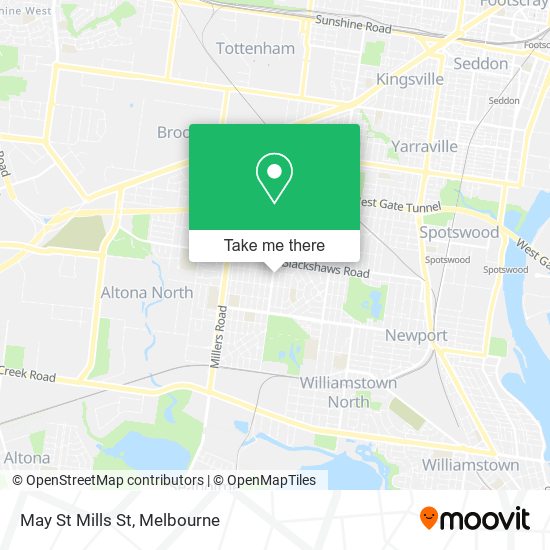May St Mills St map