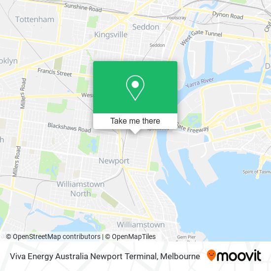 Viva Energy Australia Newport Terminal map