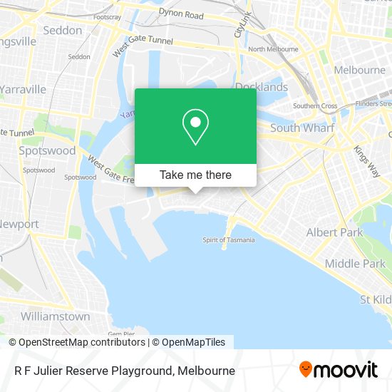 R F Julier Reserve Playground map