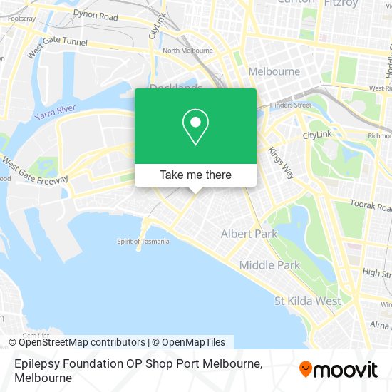 Epilepsy Foundation OP Shop Port Melbourne map