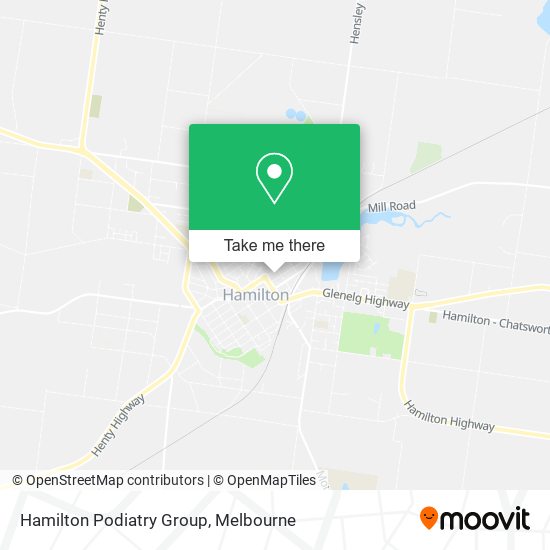 Hamilton Podiatry Group map