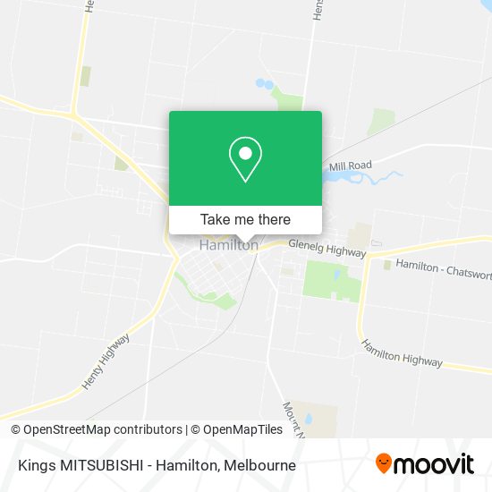 Kings MITSUBISHI - Hamilton map