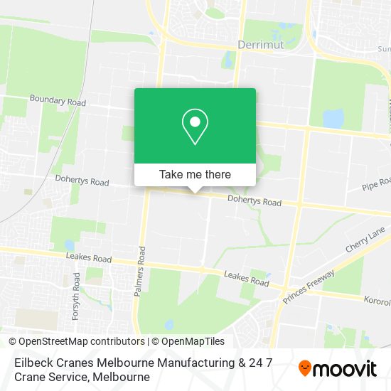 Eilbeck Cranes Melbourne Manufacturing & 24 7 Crane Service map