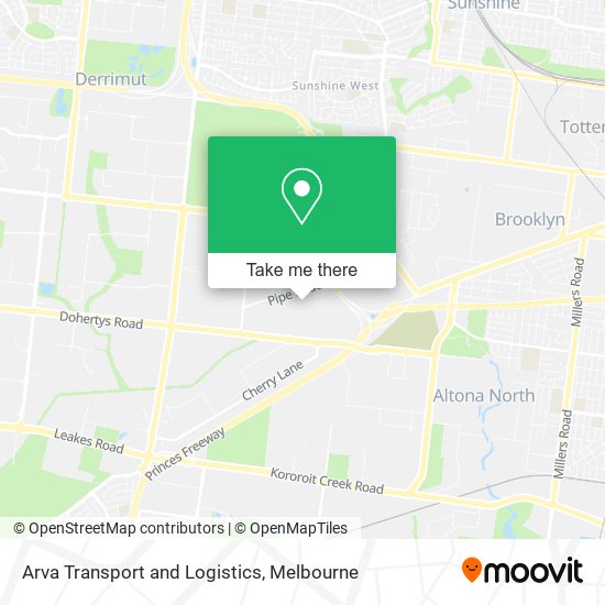 Arva Transport and Logistics map