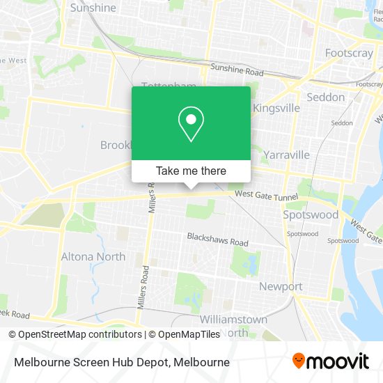 Melbourne Screen Hub Depot map