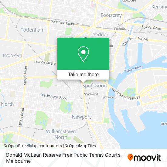 Donald McLean Reserve Free Public Tennis Courts map