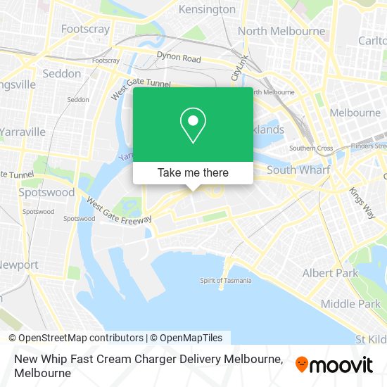 New Whip Fast Cream Charger Delivery Melbourne map