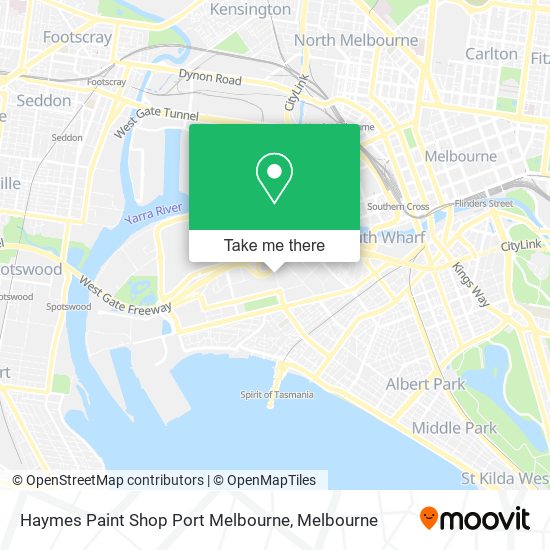 Haymes Paint Shop Port Melbourne map