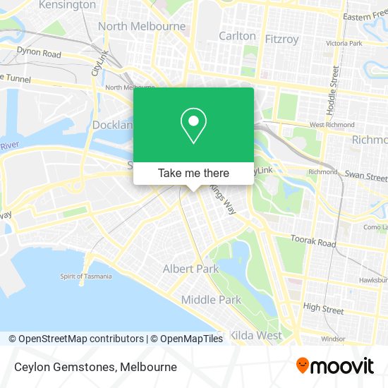 Ceylon Gemstones map