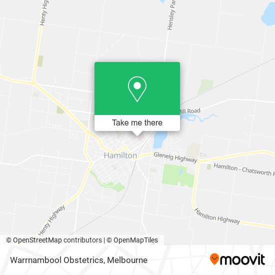 Warrnambool Obstetrics map