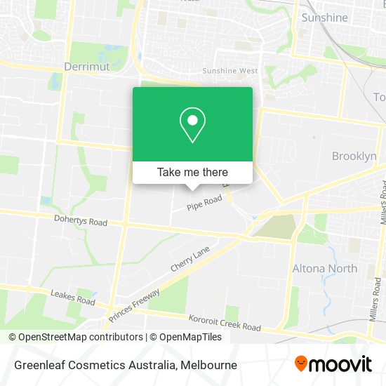 Greenleaf Cosmetics Australia map