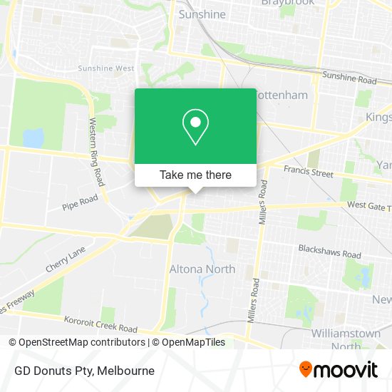 GD Donuts Pty map