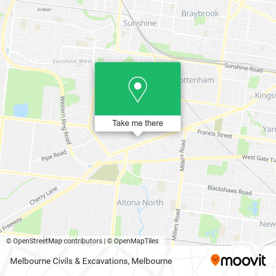 Melbourne Civils & Excavations map