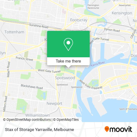 Stax of Storage Yarraville map